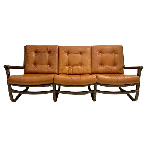 Monumental Distressed Cognac Leather Italian Modern Sofa at 1stDibs ...