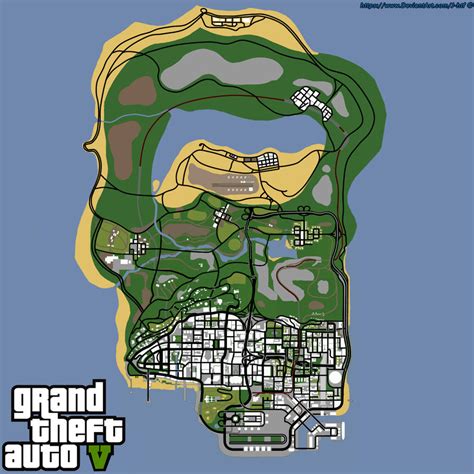 GTA V's Map (But If was in the 3D Universe) by J-htf on DeviantArt