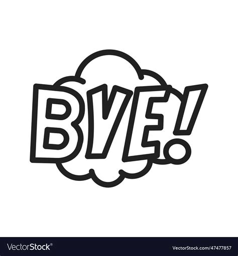 Bye icon image Royalty Free Vector Image - VectorStock