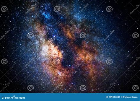 The Center of the Milky Way Galaxy. Stock Image - Image of nebulae ...