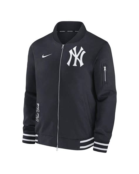 Nike New York Yankees Authentic Collection Mlb Full-zip Bomber Jacket in Blue for Men | Lyst