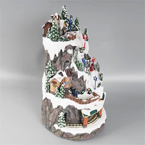 China 100% Original Christmas Village And Train Set - New arrive Mountain kid ski Xmas scene Led ...