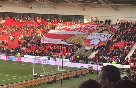 Giant Supporter Flag for Doncaster Rovers FC in the FA Cup