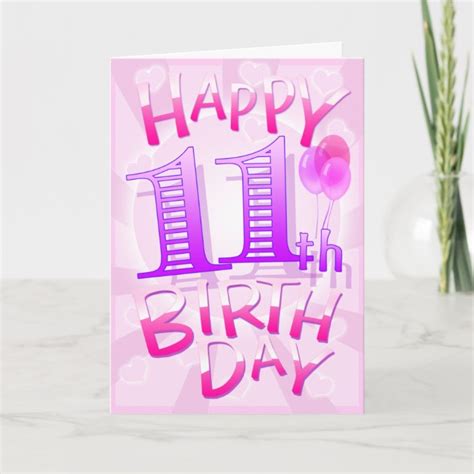 Happy 11th Birthday Card | Zazzle.com