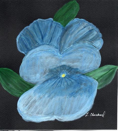 Blue Pansy Painting by Lois Churchward - Fine Art America