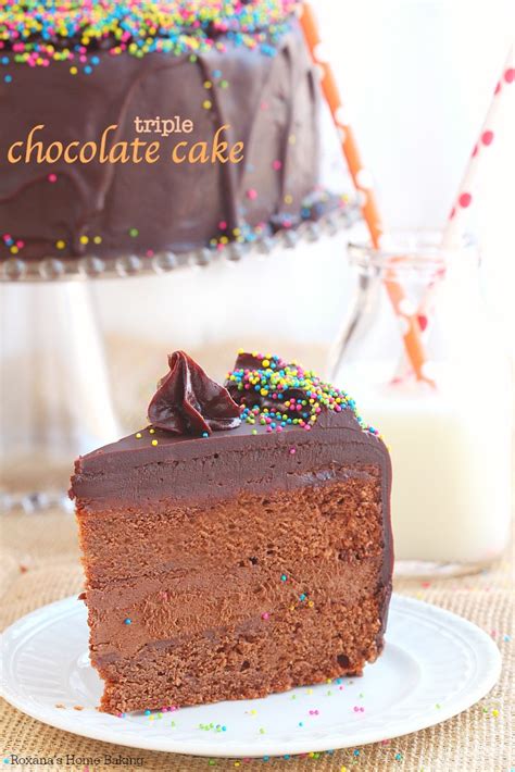 Triple chocolate cake recipe