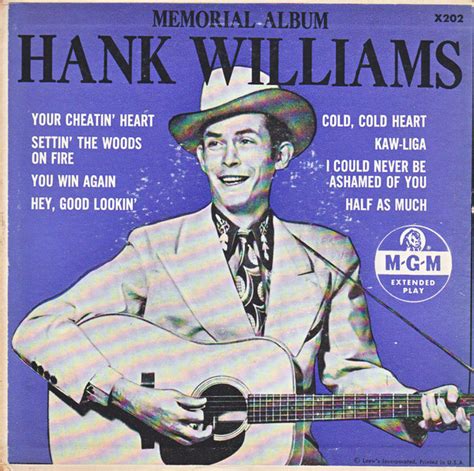 Hank Williams With His Drifting Cowboys - The Hank Williams Memorial ...