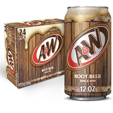A&W Root Beer Soda, 12 fl oz cans, 24 pack - Walmart.com - Walmart.com