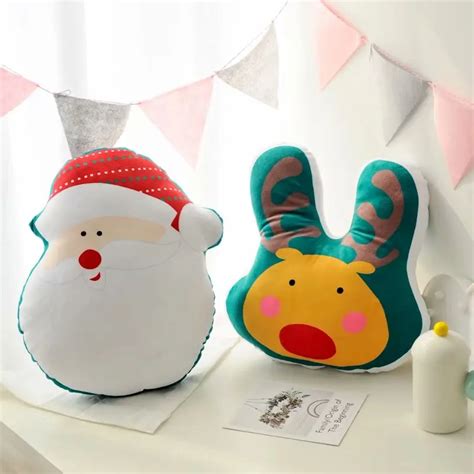 Aliexpress.com : Buy Santa Claus & Reindeer Plush Toy Pillow Cushion ...