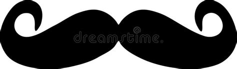 Mustache Black and White Illustration Stock Vector - Illustration of ...