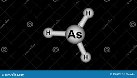 Arsine Molecule. Inorganic Arsenic Compound. Skeletal Formula. Cartoon ...