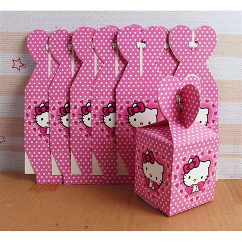 Shop8 : 6 pcs HELLO KITTY CANDY GIFT BOX SQUARE LOOT BOX | Shopee Philippines