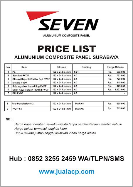 Jual ACP Seven Surabaya - Distributor Jual ACP Murah