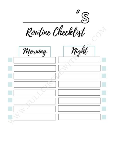 Kids' School Morning & Night Routine Checklist Tips and FREE Printables!