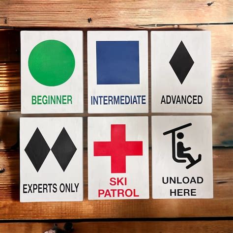 Ski Difficulty Symbols - Etsy