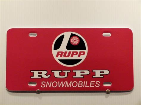 Rupp Logo Vintage Snowmobile License Plate