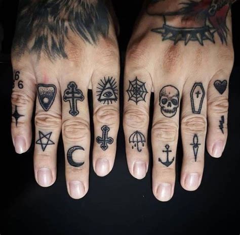 Tikari #fingertattoos | Men finger tattoos, Hand and finger tattoos, Knuckle tattoos