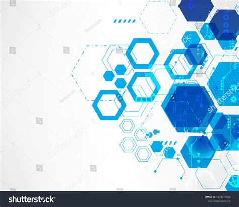 Abstract Backgroundgeometric Futuristic Hexagon Shape Stock Vector (Royalty Free) 1433213948 ...