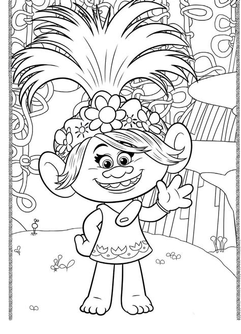 Trolls World Tour Coloring Sheet Logo