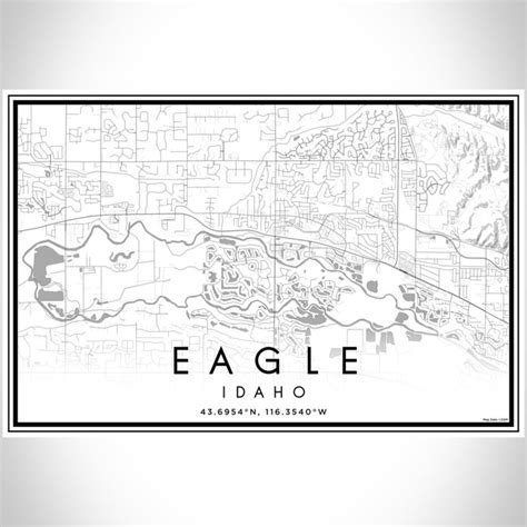 Eagle - Idaho Map Print in Classic — JACE Maps