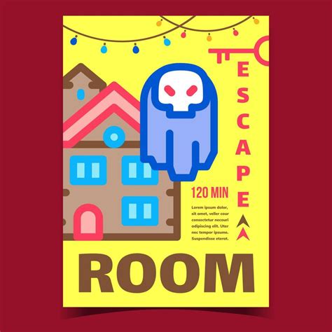 Escape Room Creative Advertising Poster Vector 17391903 Vector Art at ...