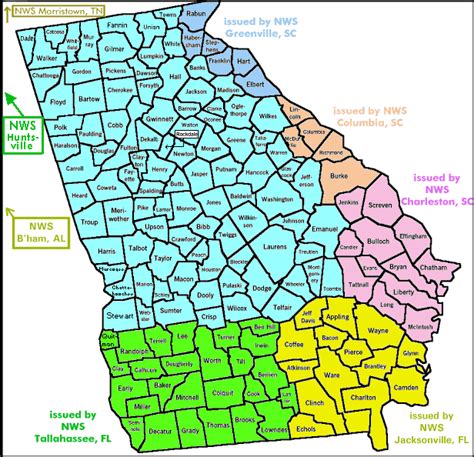 7-day Zone Forecasts for North and Central Georgia