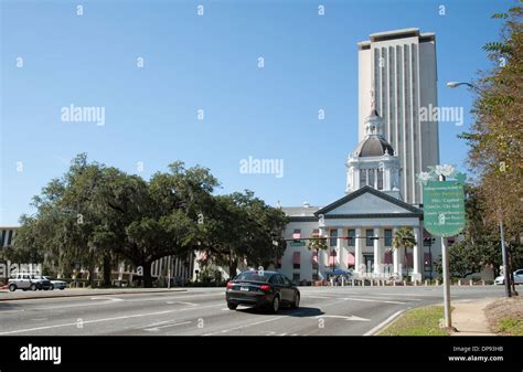 Historic Capitol buildings in Tallahassee city centre, Florida USA ...