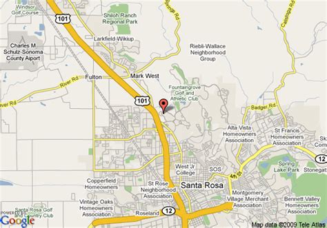 Santa Rosa, California Map