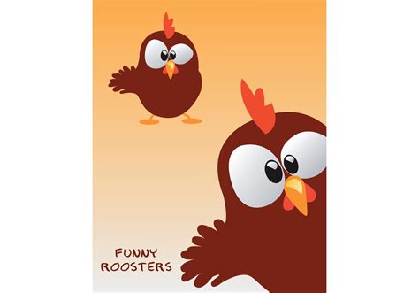 Free Funny Rooster Vector