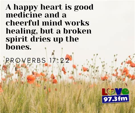 Proverbs 17:22 – Love FM