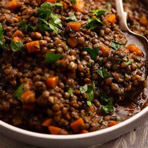 Lentil Ragout - French Puy lentil side dish | RecipeTin Eats