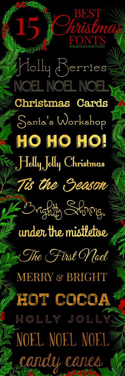 15 Best FREE Christmas Fonts • Food Folks and Fun