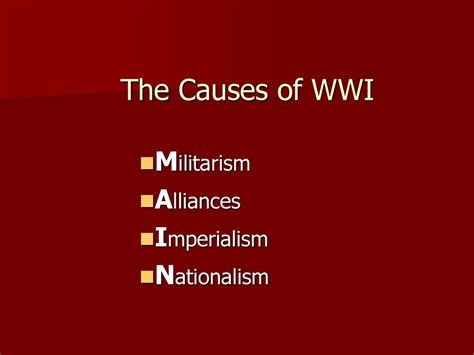 Militarism Alliances Imperialism Nationalism - ppt download