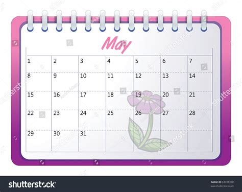 Cartoon Vector Illustration Of A Calendar May - 63031330 : Shutterstock