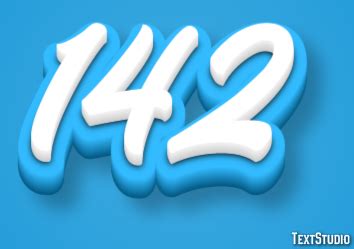 142 Text Effect and Logo Design Number