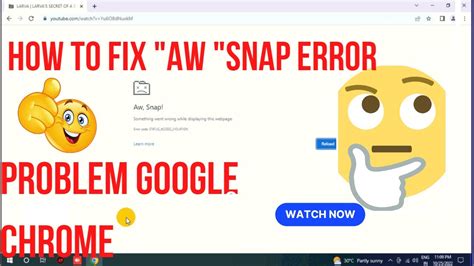 How To Fix Aw Snap Error | Something Went Wrong While Displaying This ...