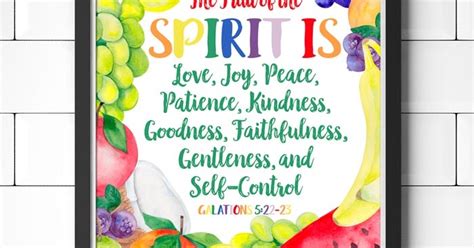 Free Fruit of the Spirit Printables | i should be mopping the floor