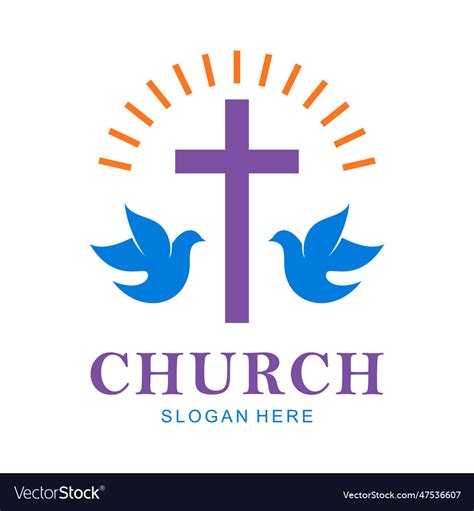 Church cross logo Royalty Free Vector Image - VectorStock