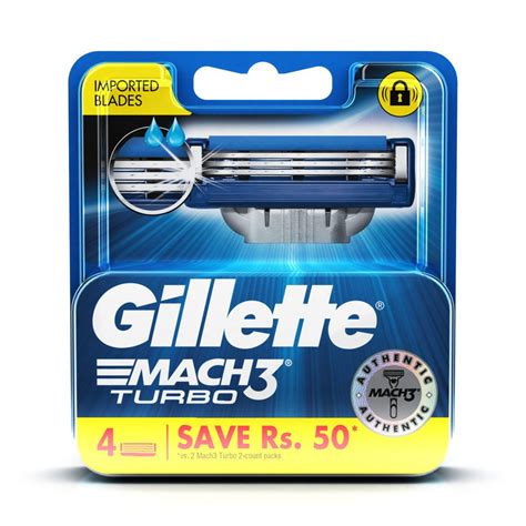 Gillette Mach 3 Turbo Shaving Razor Blades - Harish Food Zone