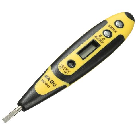 12-250V AC DC Digital Voltage Detector Tester Pen LED Light Electric Sensor | Alex NLD