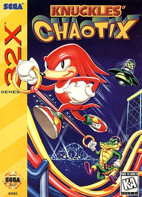 Knuckles' Chaotix (1995) SEGA 32X box cover art - MobyGames