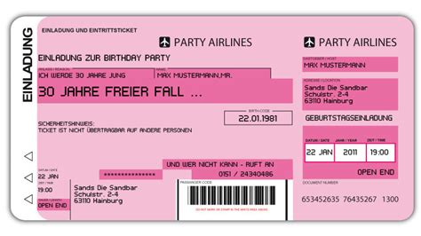 Einladung Geburtstag Boarding Pass, Hochzeit... | violalalacole web