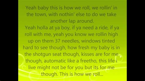 This is How We Roll Lyrics - YouTube