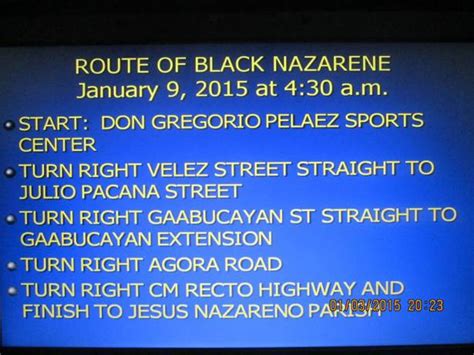 Route of the Procession of Black Nazarene In CDO