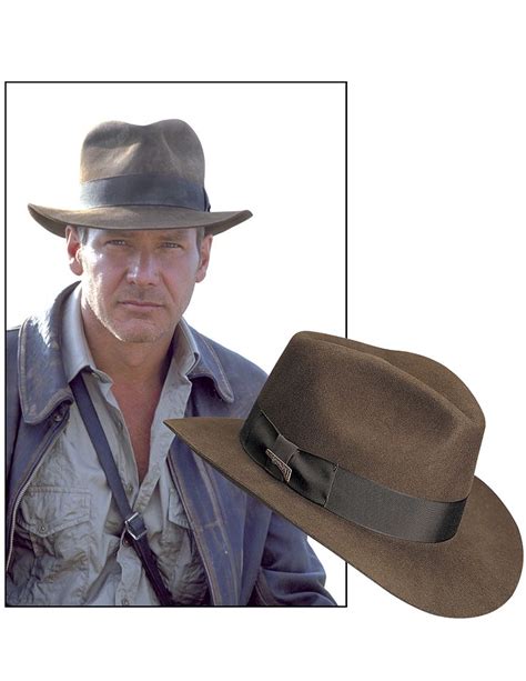 Official Indiana Jones Fedora 2.5 in. Brim Wool Felt Hat Brown | Indiana jones fedora, Indiana ...