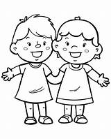 Coloring Twins Vectors & Illustrations For Free Download sketch template