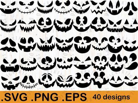 PUMPKIN CARVING SVG Bundle of 40 Pumpkin Carving Stencil - Etsy