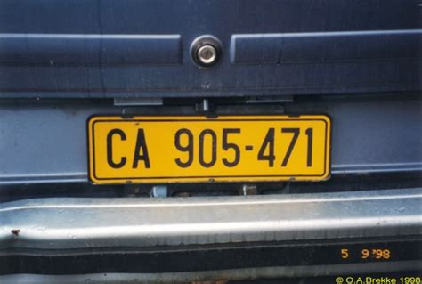 Olav's South African number plates - License plates of South Africa