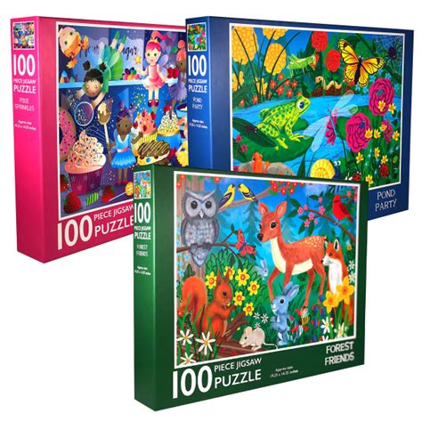 Meh: 3-Pack of Page Publications 100 Piece Puzzles