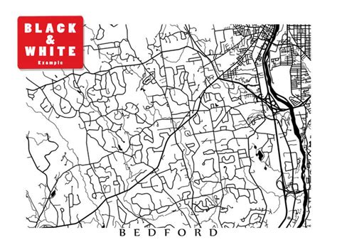 Bedford NH Map Print New Hampshire Poster - Etsy